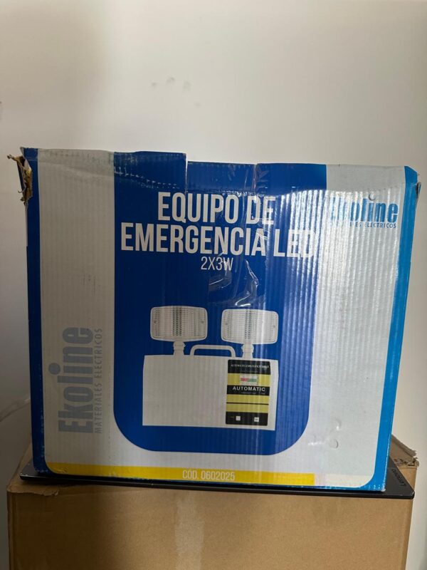 Equipo de Emergencia LED Ekoled 2x3W (2 Focos) - Ekoline💡 - Imagen 2